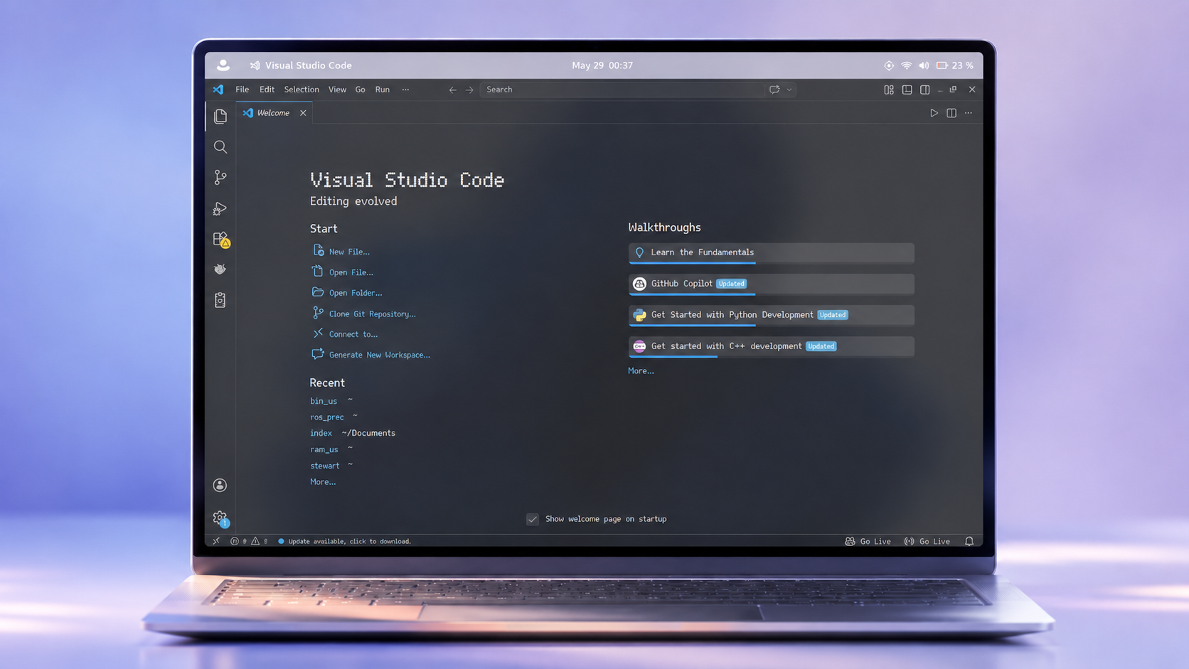 VS Code refined on AION OS